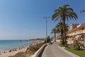 Mil Palmeras Costa Blanca Spain with people on the beach and palm trees