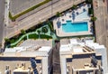 Mil Palmeras residential building aerial view. Spain