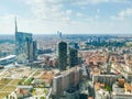 Milan aerial view. Milano city, Italy Royalty Free Stock Photo