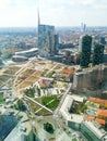 Milan aerial view. Milano city, Italy Royalty Free Stock Photo