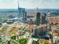 Milan aerial view. Milano city, Italy