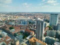 Milan aerial view. Milano city, Italy Royalty Free Stock Photo