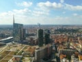 Milan aerial view. Milano city, Italy