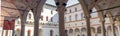 Milan arches panorama corner shot Royalty Free Stock Photo