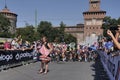 Milan 8 August 2020:  Milano Sanremo cycling race Royalty Free Stock Photo