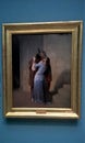 Milan, Brera Art Gallery: painting by Francesco Hayez, the kiss.