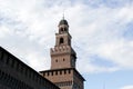 The milan castello sforzesco main tower Royalty Free Stock Photo