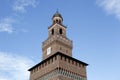 The milan castello sforzesco main tower Royalty Free Stock Photo