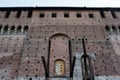 The milan castello sforzesco main walls Royalty Free Stock Photo