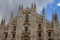 Milan Cathedral church {Milano Duomo architecture, Italy Royalty Free Stock Photo