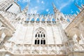 Milan Cathedral close up architectural details Royalty Free Stock Photo