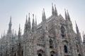 Milan cathedral dome in winter