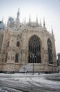 Milan cathedral dome in winter Royalty Free Stock Photo