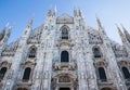 Milan Cathedral (Duomo di Milano) is the Gothic Cathedral Church of Milan, Lombardy, Italy Royalty Free Stock Photo