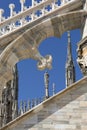 Milan Cathedral Duomo di Milano, gothic church, details of facade, Milan, Italy Royalty Free Stock Photo