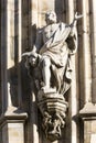 Milan Cathedral Duomo di Milano, gothic church, details on facade, Milan, Italy Royalty Free Stock Photo