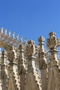 Milan Cathedral Duomo di Milano, gothic church, details on facade, Milan, Italy Royalty Free Stock Photo