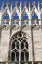 Milan Cathedral Duomo di Milano, gothic church, details of facade, Milan, Italy Royalty Free Stock Photo