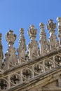 Milan Cathedral Duomo di Milano, gothic church, details of facade, Milan, Italy Royalty Free Stock Photo