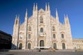 Milan cathedral, Duomo di Milano, marble facade with spires, Spain