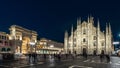 Milan Cathedral or Duomo di Milano at night, Italy Royalty Free Stock Photo