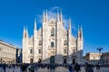 Milan Cathedral, Duomo Milano, Gothic-style cathedral, located in the heart of Milan, Lombardy, Italy. Royalty Free Stock Photo