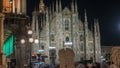 Milan Cathedral night timelapse Duomo di Milano is the gothic cathedral church of Milan, Italy.