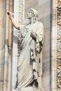 Saint statue in Milan Cathedral, Italy Royalty Free Stock Photo