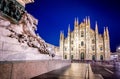 Milan Cathedral, Piazza del Duomo at night, Italy Royalty Free Stock Photo