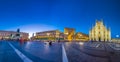 Milan Cathedral, Piazza del Duomo at night, Italy Royalty Free Stock Photo