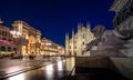 Milan Cathedral, Piazza del Duomo at night, Lombardia, Italy Royalty Free Stock Photo