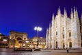 Milan Cathedral, Piazza del Duomo at night, Lombardia, Italy. Royalty Free Stock Photo