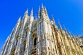 Milan Cathedral in a sunny day in Milan.