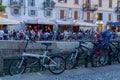 Milan center canal and bicycle