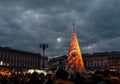 Milan Centre, Christmas tree at night