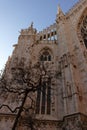 Milan - christmas 2019: particular of the facade and the gargoyles of the Cathedral of Milan