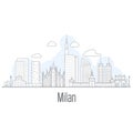 Milan city skyline - cityscape with landmarks