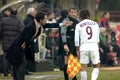 The Milan coach Fabio Capello and Vincenzo Montella during the