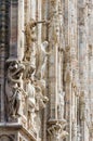 Milan Dome gothic Cathedral statue detail Royalty Free Stock Photo