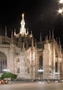 Milan dome at night