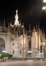 Milan dome at night Royalty Free Stock Photo