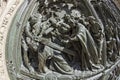 Milan 2005 Expo capital Cathedral door detail Royalty Free Stock Photo