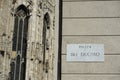 Milan 2005 Expo capital Cathedral sign Royalty Free Stock Photo