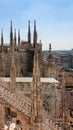 Milan - External view of Milan Cathedral (Duomo di Milano) from the Piazza del Duomo Royalty Free Stock Photo