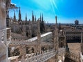 Milan - External view of Milan Cathedral (Duomo di Milano) from the Piazza del Duomo Royalty Free Stock Photo