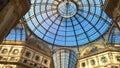 Milan, Galleria Vittorio Emanuele II, dome, called `octagon` Royalty Free Stock Photo