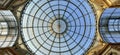 Milan gallery glass dome ceiling Royalty Free Stock Photo