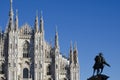 Milan a glimpse of the beautiful cathedral city with a statue in
