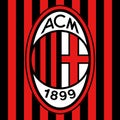 Milan, Italy, April 2022 - Milan A.C. Football Club brand logo, Italy
