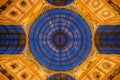 MILAN, ITALY - April 20, 2022: Glass roof of Vittorio Emmanuele II shopping gallery Royalty Free Stock Photo